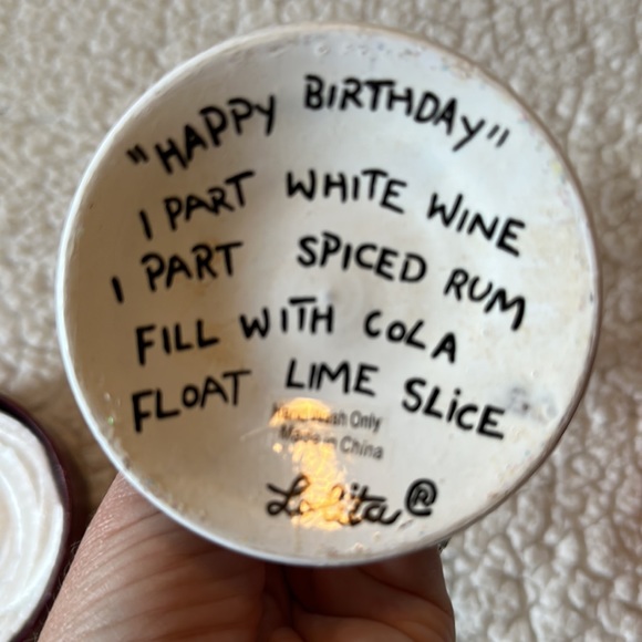 Lolita hand painted wine glass in “Happy Birthday” design, original packaging - Picture 6 of 8